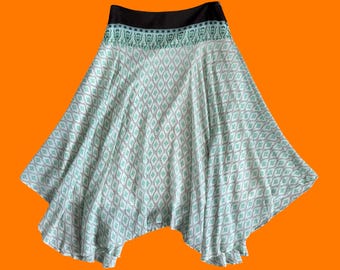 00's vintage paisley silk chiffon asymmetrical y2k skirt Size 0 banana republic