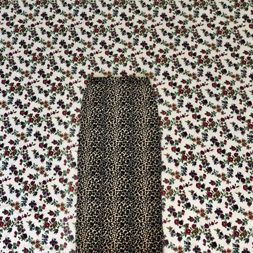 90's vintage velvet leopard print high waisted high shops slit maxi skirt SMALL Joule
