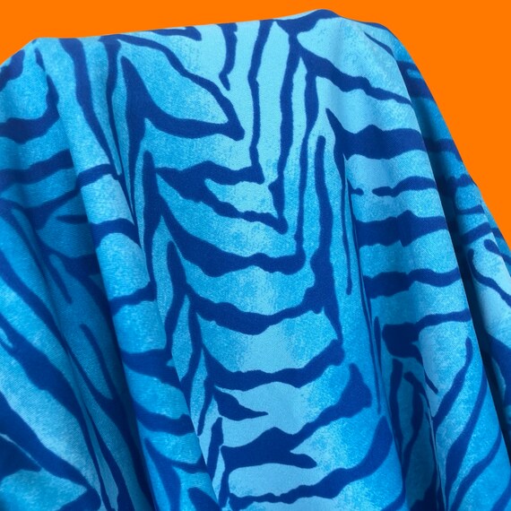 90's 00's vintage vibrant blue tiger animal print… - image 5