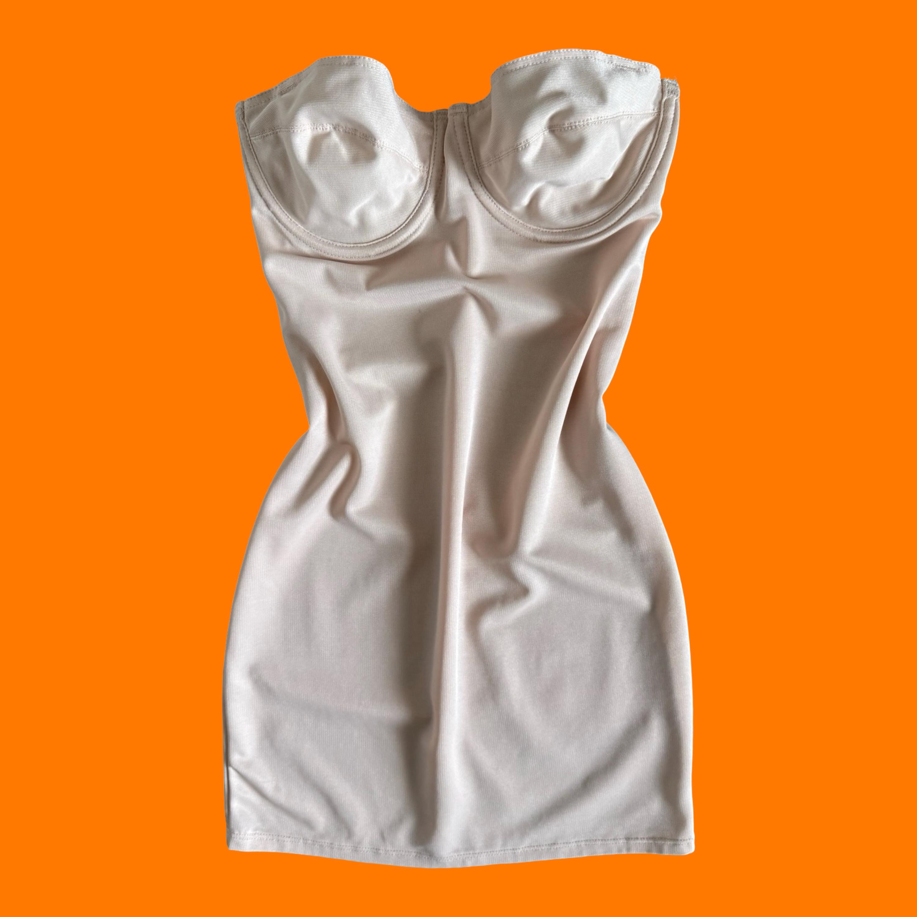 white christmas dresses Shop Women's Cream Solid Bodycon Dress with Top| Showoffff main image 0