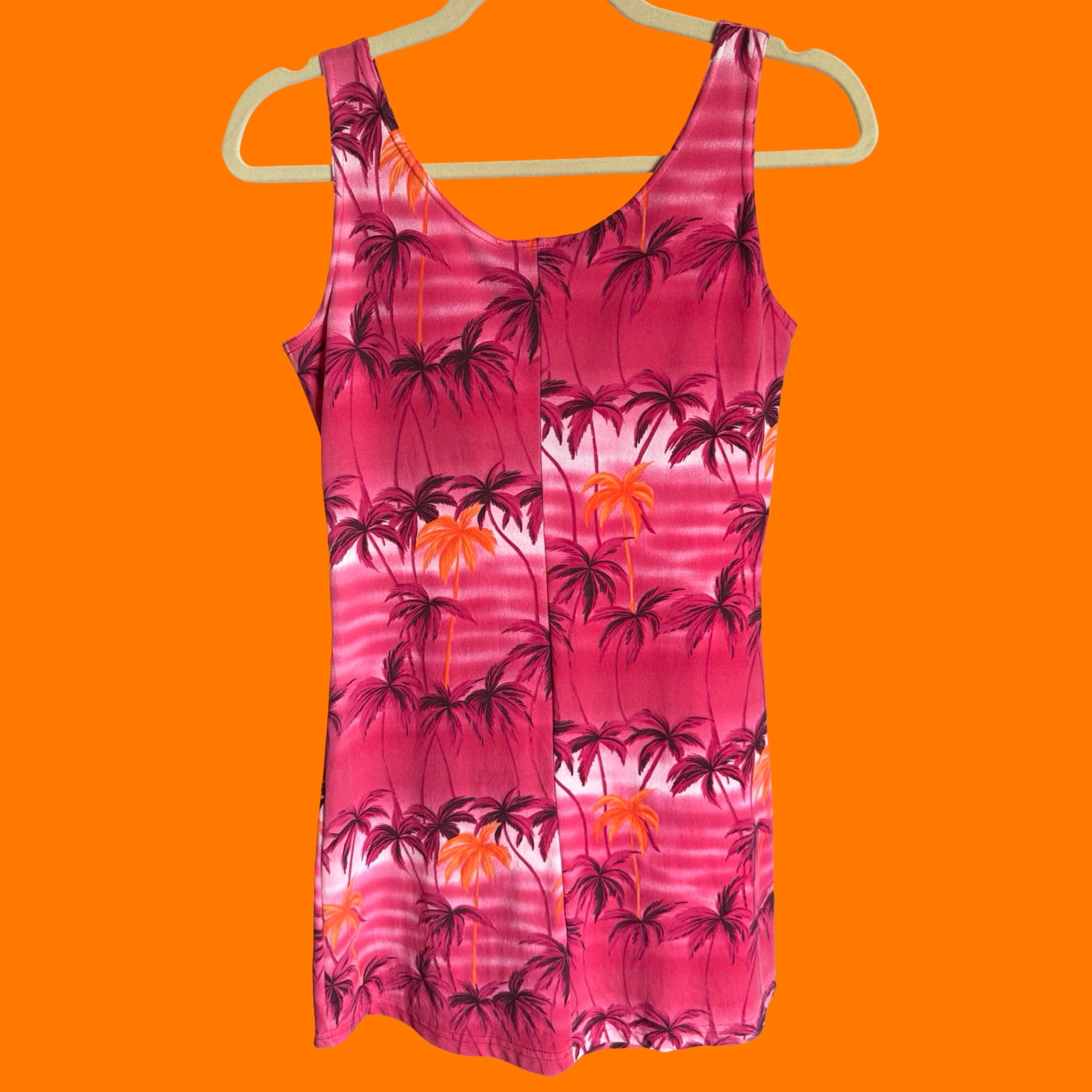 red palm tree mini dress Jean Paul Gaultier Red Palm Tree Cover Up Minidress Jean Paul Gaultier