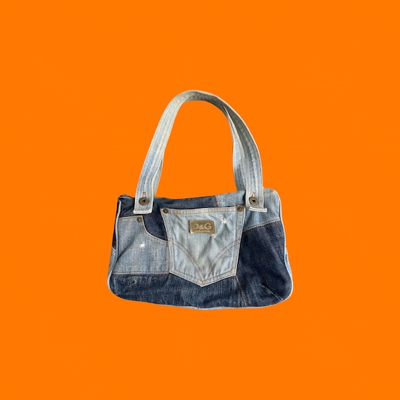 D&g original store denim handbag