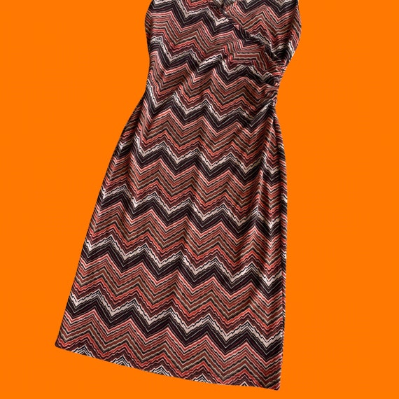 90's 00's vintage groovy earthy orange and brown … - image 3