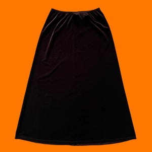 90&#39;s vintage chocolate brown velvet maxi skirt MEDIUM coldwater creek