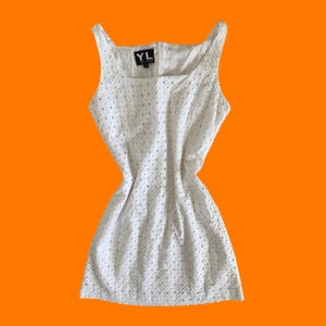90s white mini dress 90s dress