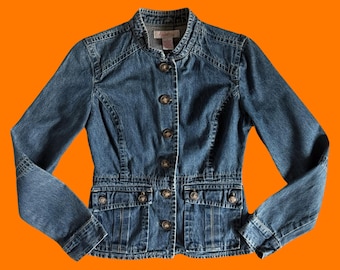 00's vintage denim blazer y2k SMALL xhilaration