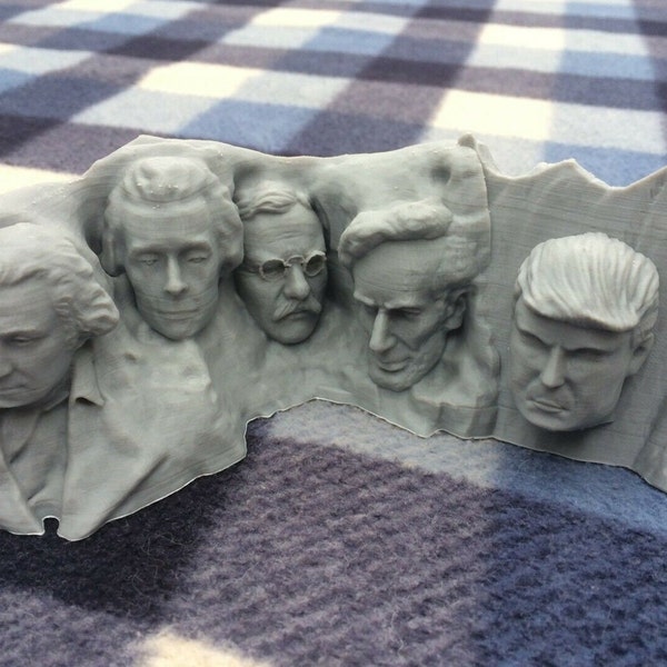 Mount Rushmore Donald Trump President 3D Printed Replica Sculpture Unique Gift Idea MAGA TRUMP 2024 GRAY