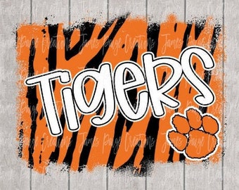 SUBLIMATION TRANSFER | TIGERS Transfer | Tigers Mascot | School Spirit Shirt | Ready to Press | Make Your Own Shirt | School Mascot Tigers