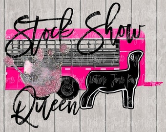 Stock Show Queen Digital File | Lamb PNG Sublimation | Show Lamb PNG | Livestock LAMB | Lamb Design | Stock Show Mom | Lamb Digital Print,