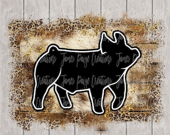 SUBLIMATION TRANSFER | Show Pig Transfer | Stock Show Sublimation | Show Pig Shirt | Stock Show Mom | Make Your Own Shirt | Pig Show Design