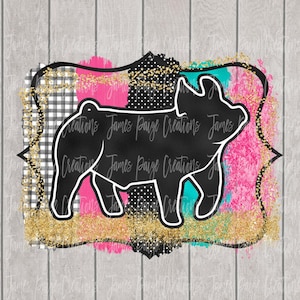 SUBLIMATION TRANSFER | Show Pig Transfer | Stock Show Sublimation | Show Pig Shirt | Stock Show Mom | Make Your Own Shirt | Pig Show Design