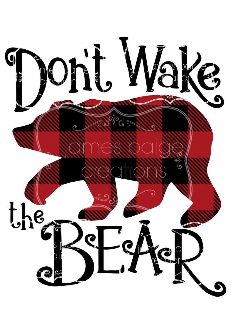 Don't Wake the BEAR Digital SVG File Etsy
