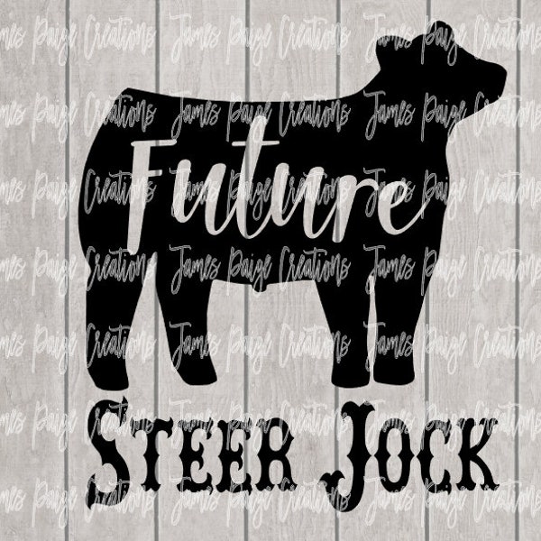 Future Steer Jock Digital File * SVG File for Silhouette * CALF SVG Show Steer Baby Farm Baby Farm Boy Stock Show Baby Stock Show Boy Shirt