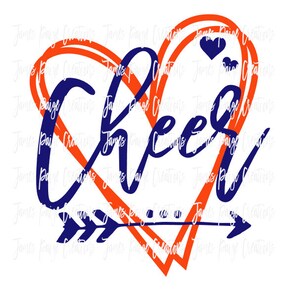 CHEER SVG met Open Heart File *** Gekocht exemplaar is niet voorzien van watermerk ** School Spirit Cheer Shirt Teacher SvG Cheer svg