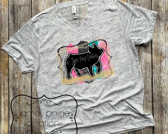 Livestock Show Shirt | Show PIG T-Shirt | Stock Show Mom | Livestock Show Design | Show Pig T-Shirt | Farm Design Shirt | Stock Show Shirt