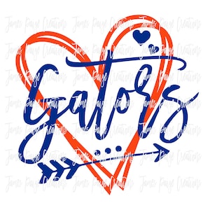 Gators with Open Heart SVG, AI, EPS File | Gators | School Mascot | Team Shirt Design | School Spirit | Cheer Shirt | Gators Digital File