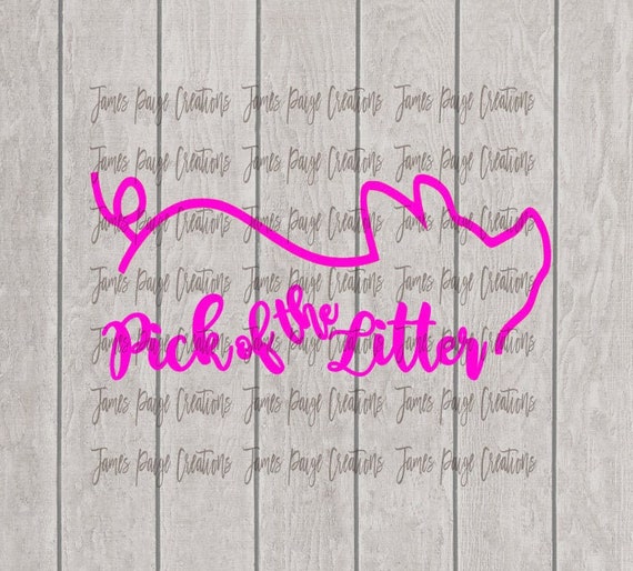 PICK of the LITTER Digital SVG Baby Pig Design Livestock | Etsy