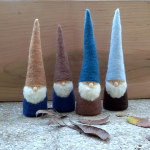 Whimsical  Felted Gnome Ornaments with a Touch of Nordic Charm for fall and winter holydays
