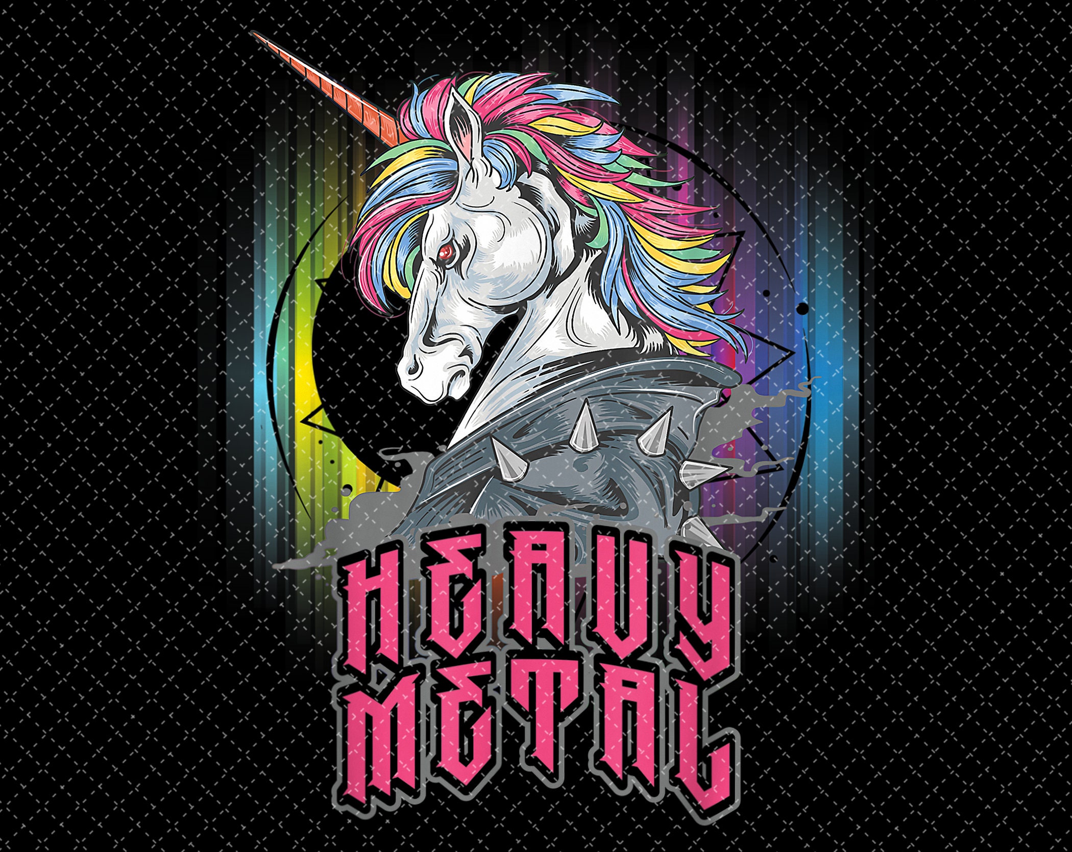 Funny Heavy Metal Unicorn Design png png archivos descarga Etsy