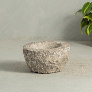 Vintage Stone Mortar Stone Bowl (Free Shipping)