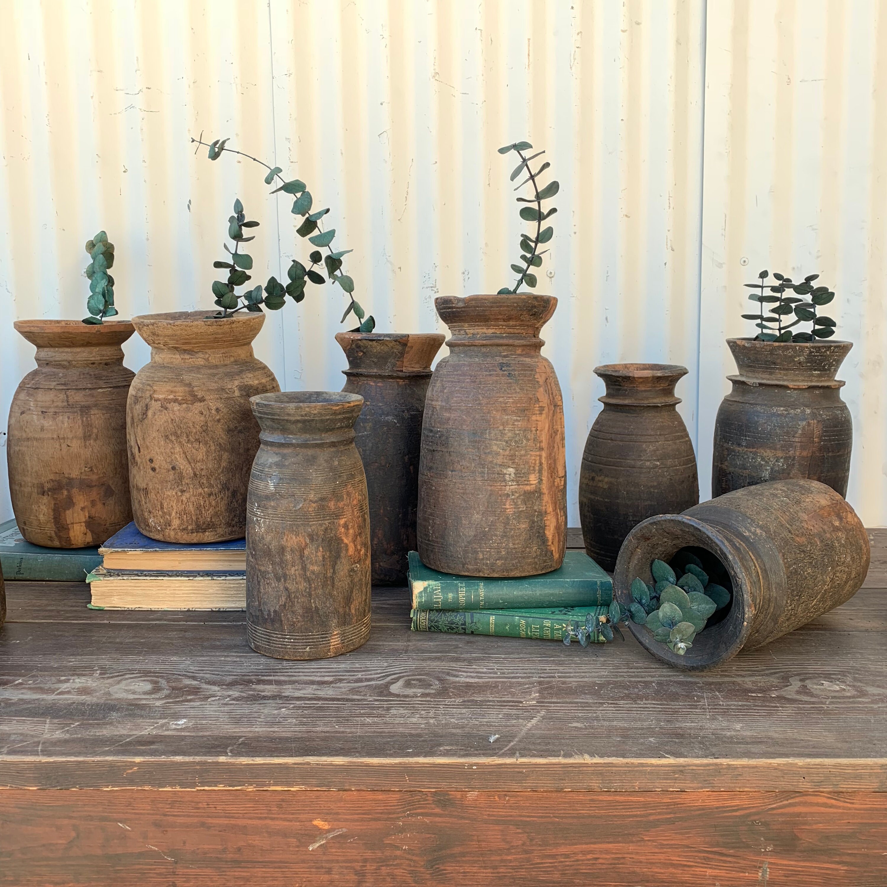 Rustic Wooden Vase or Vessel