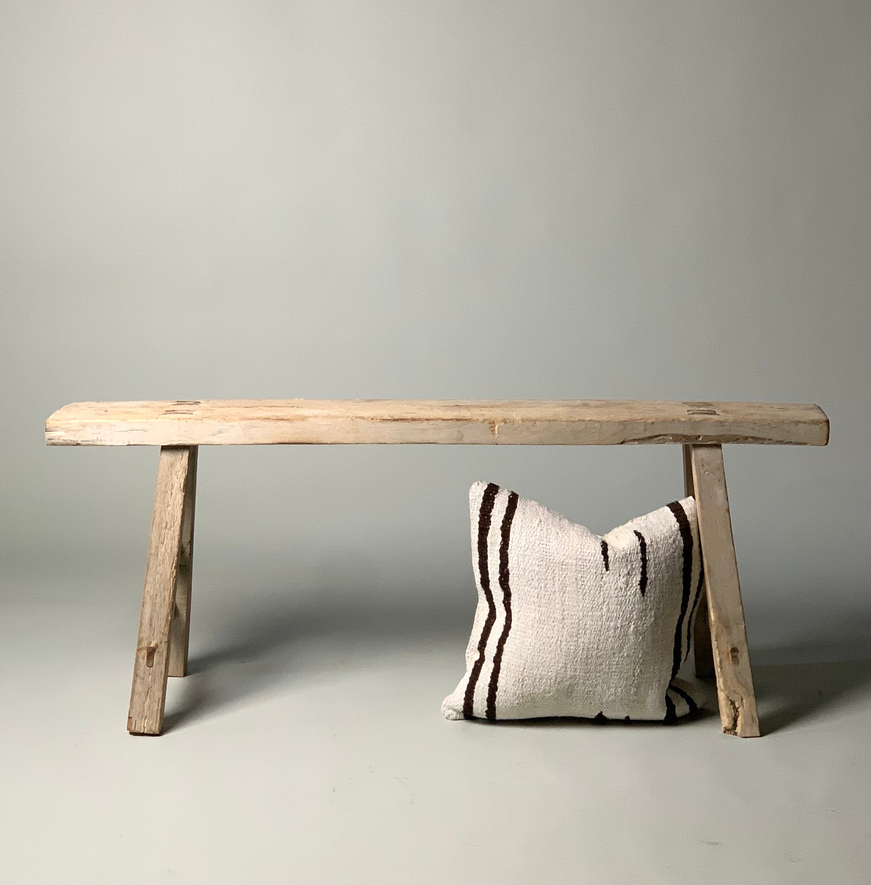 Vintage Elm Skinny Bench {C} (Free Shipping)