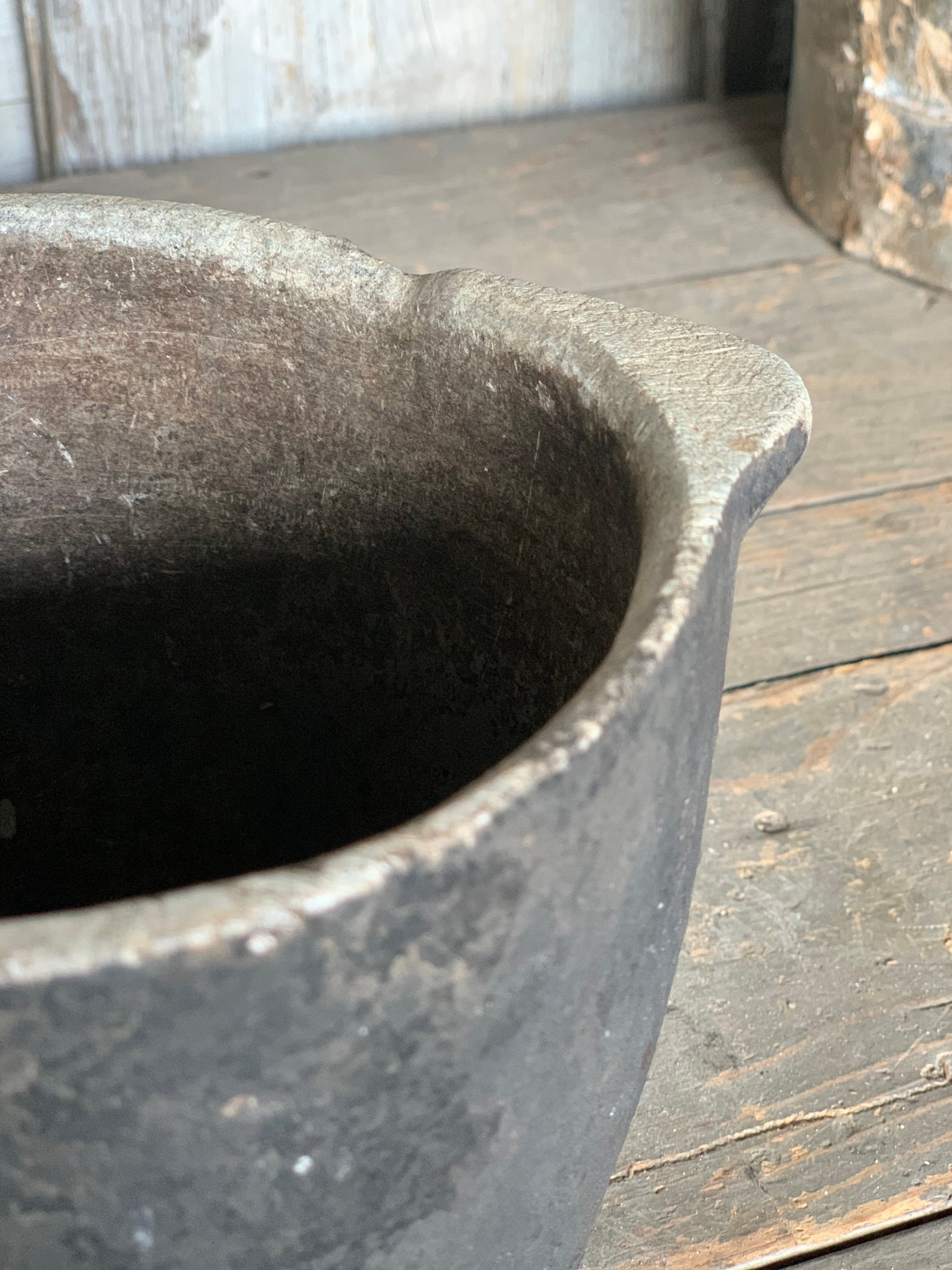 Rustic Soapstone Mortar Vessel {D} (Free Shipping)