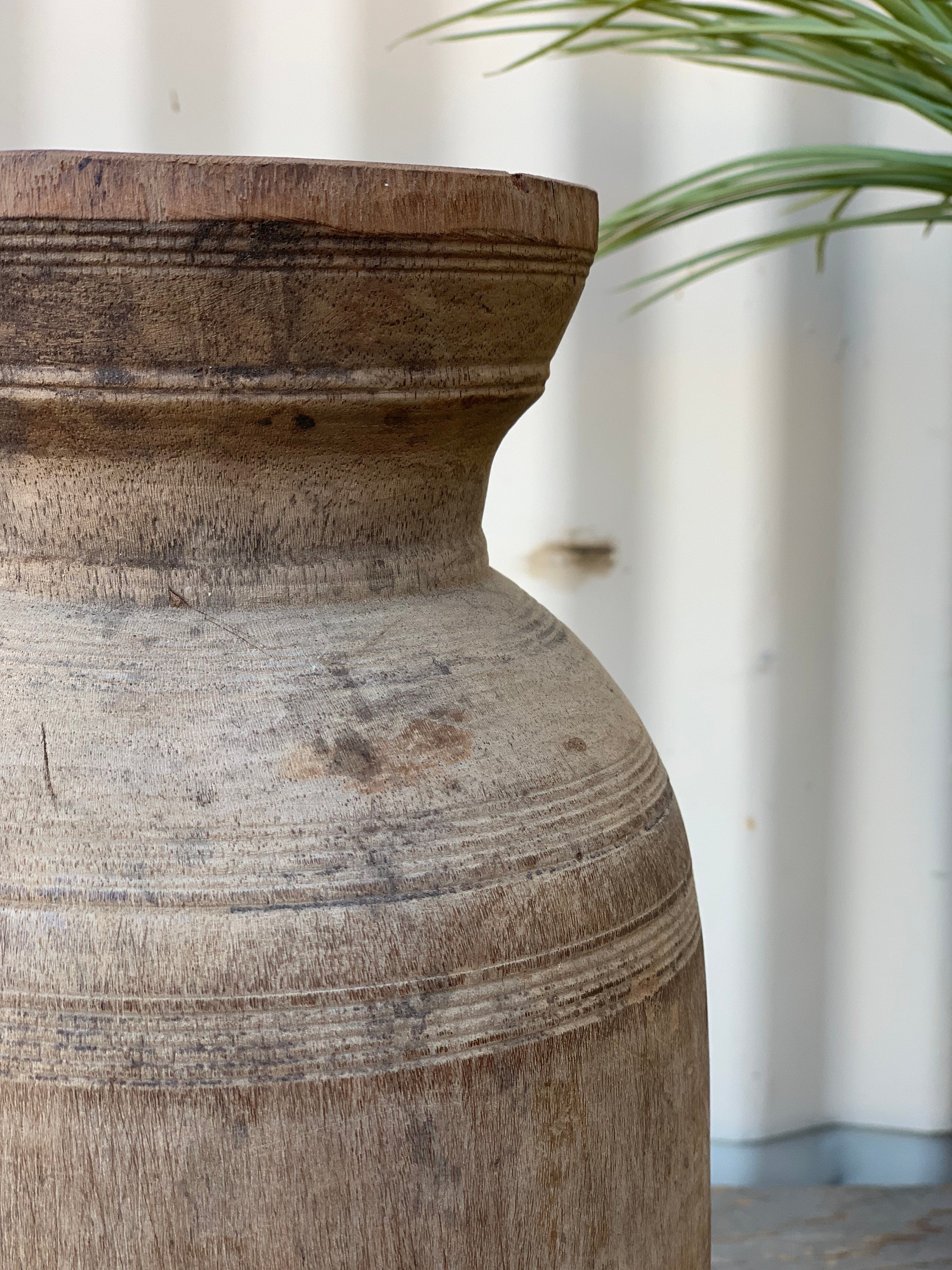 Rustic Carved Wooden Vessel {B} (Free Shipping)
