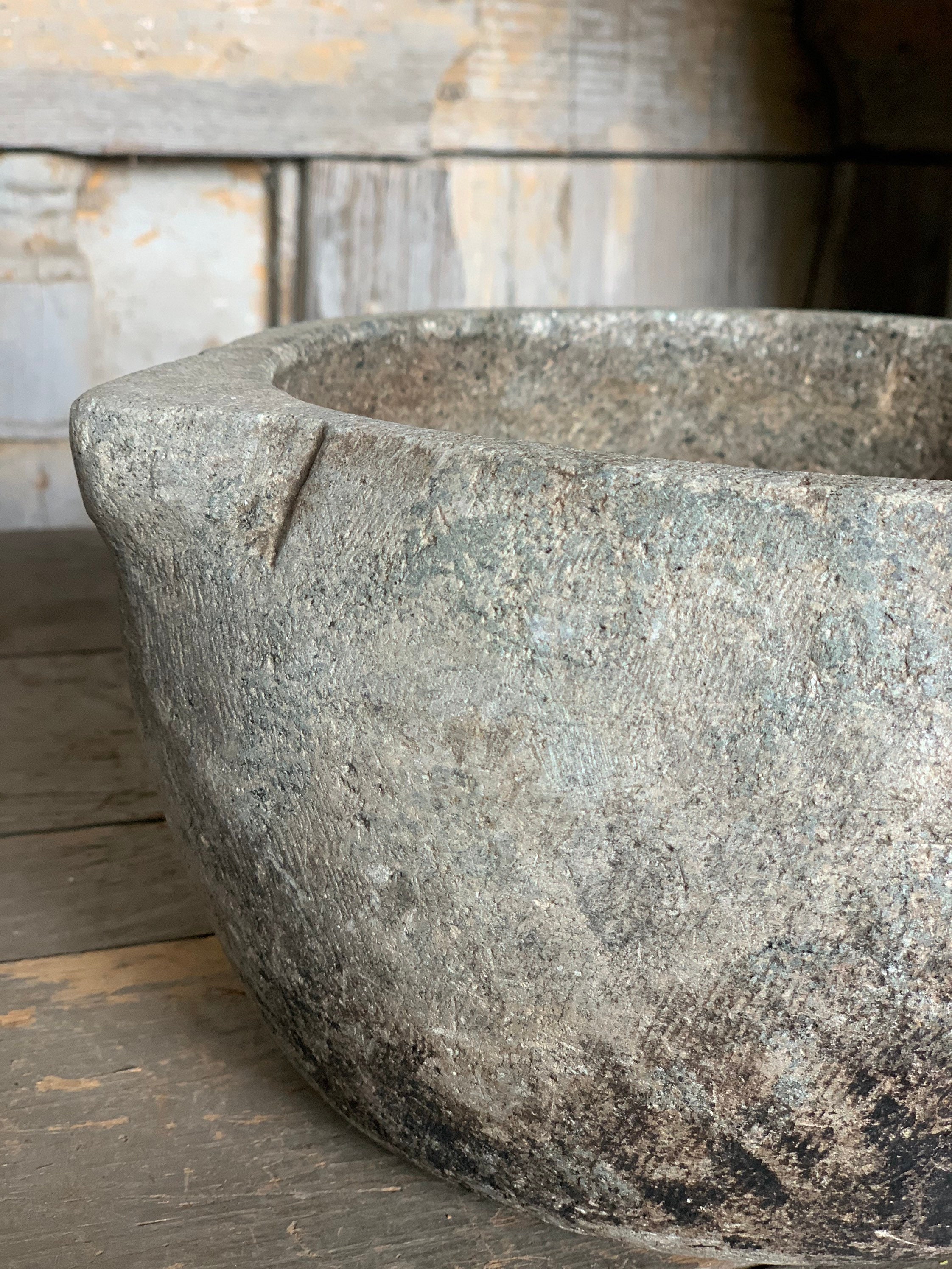 Rustic Soapstone Mortar Vessel {B} (Free Shipping)