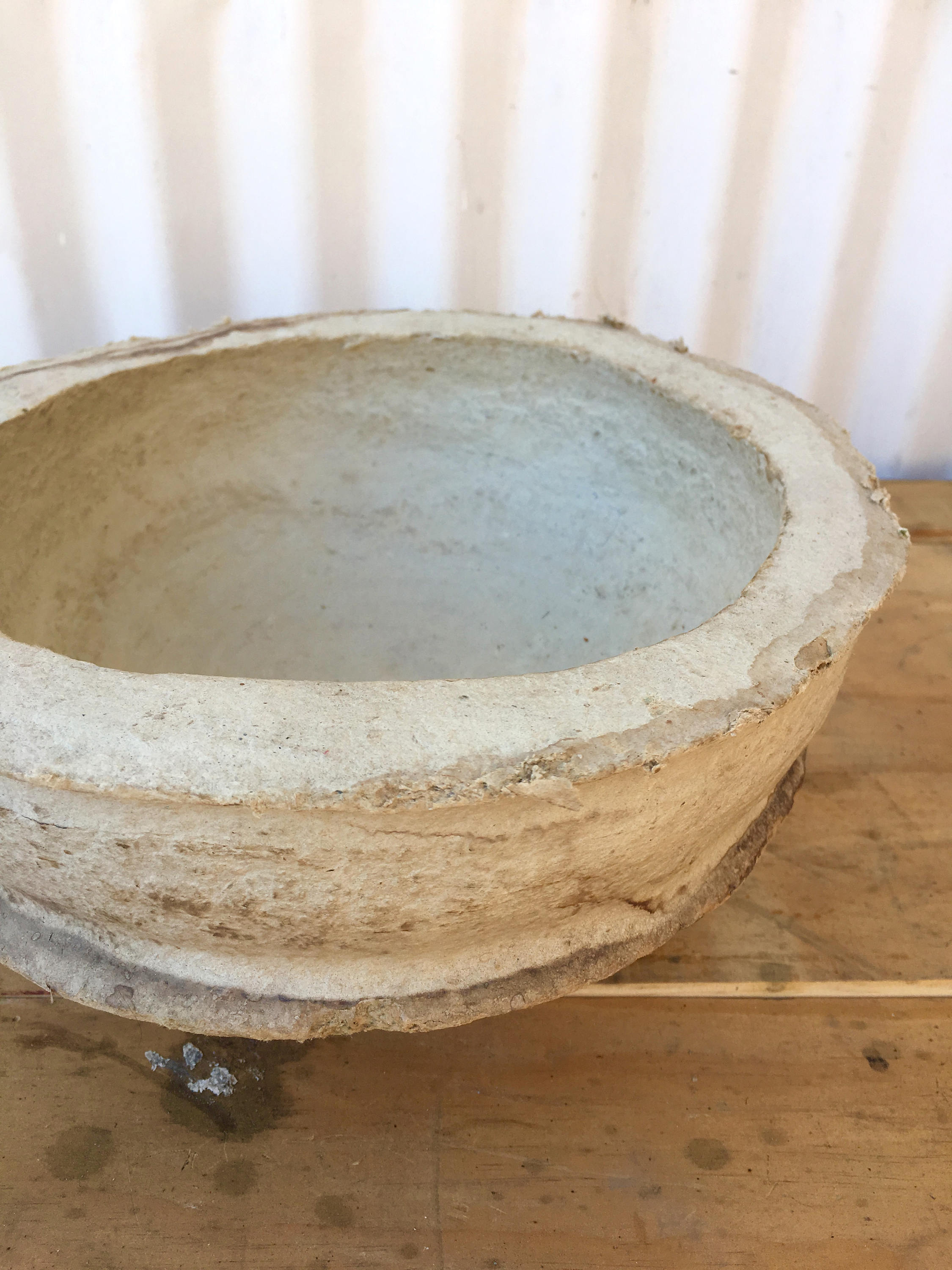 Vintage Primitive Paper Mache Bowl