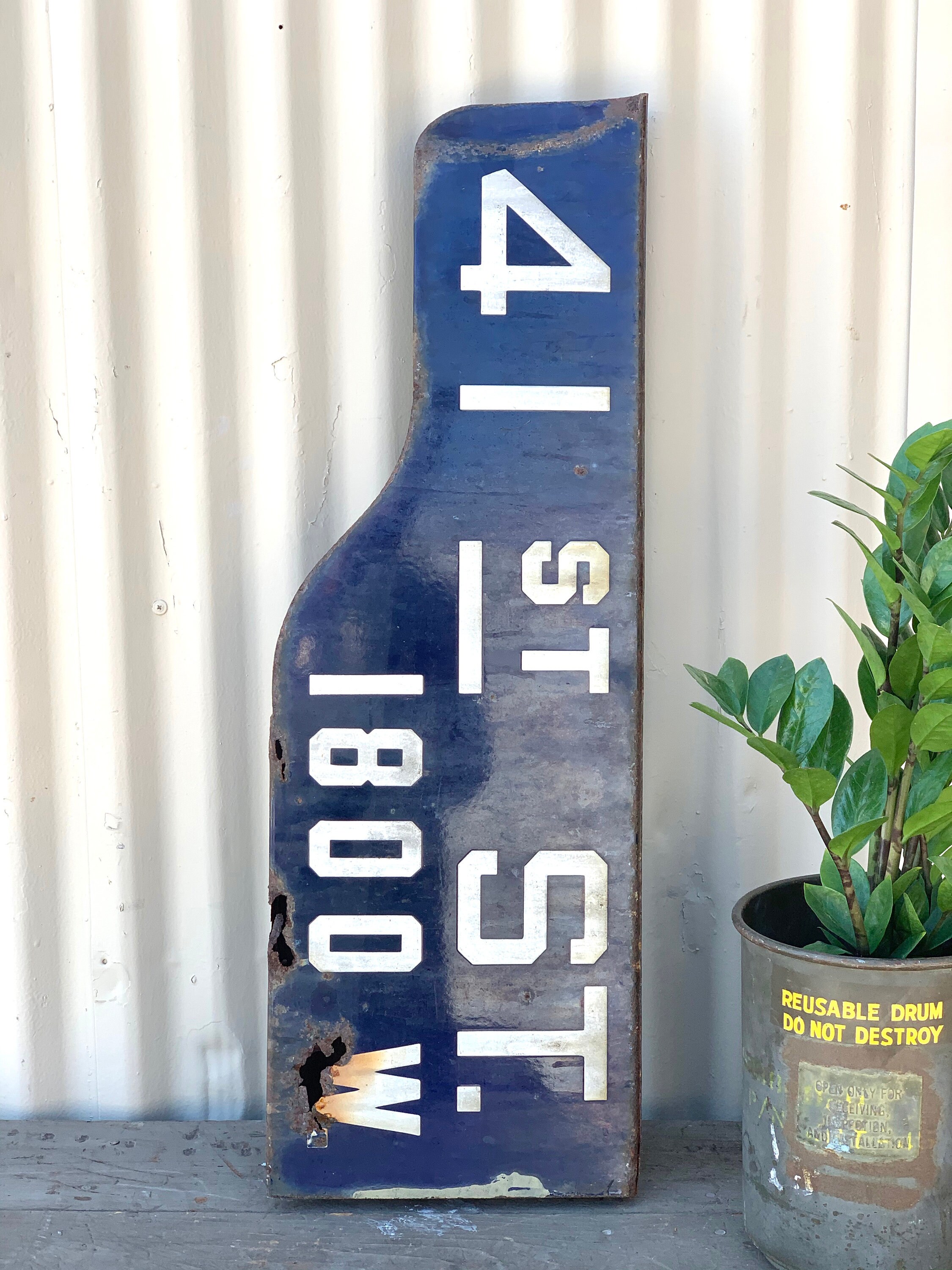 Vintage porcelain 1940s Los Angeles Street Signs