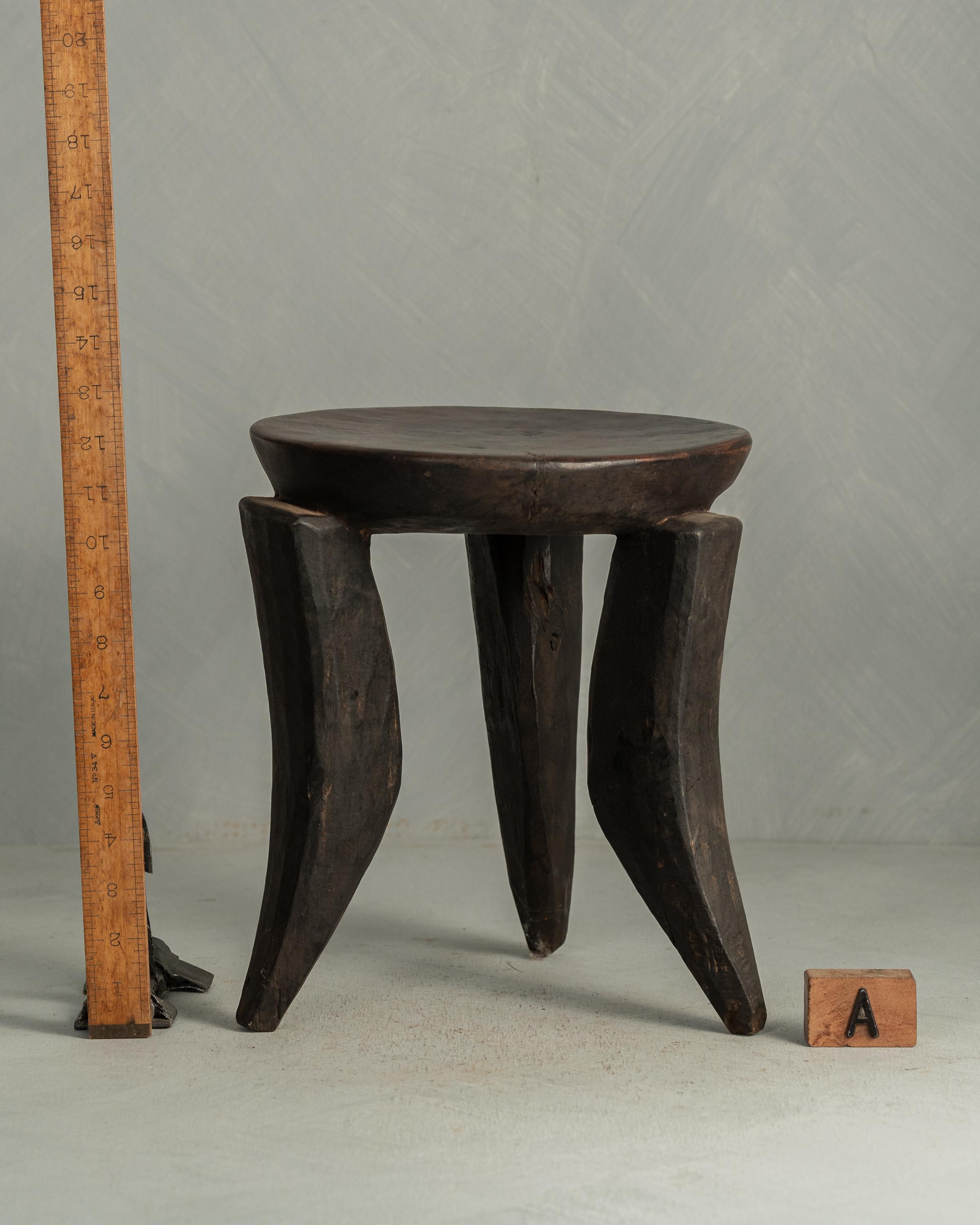 Senufo Stool Antique African Stool Hand Carved Senufo Curved