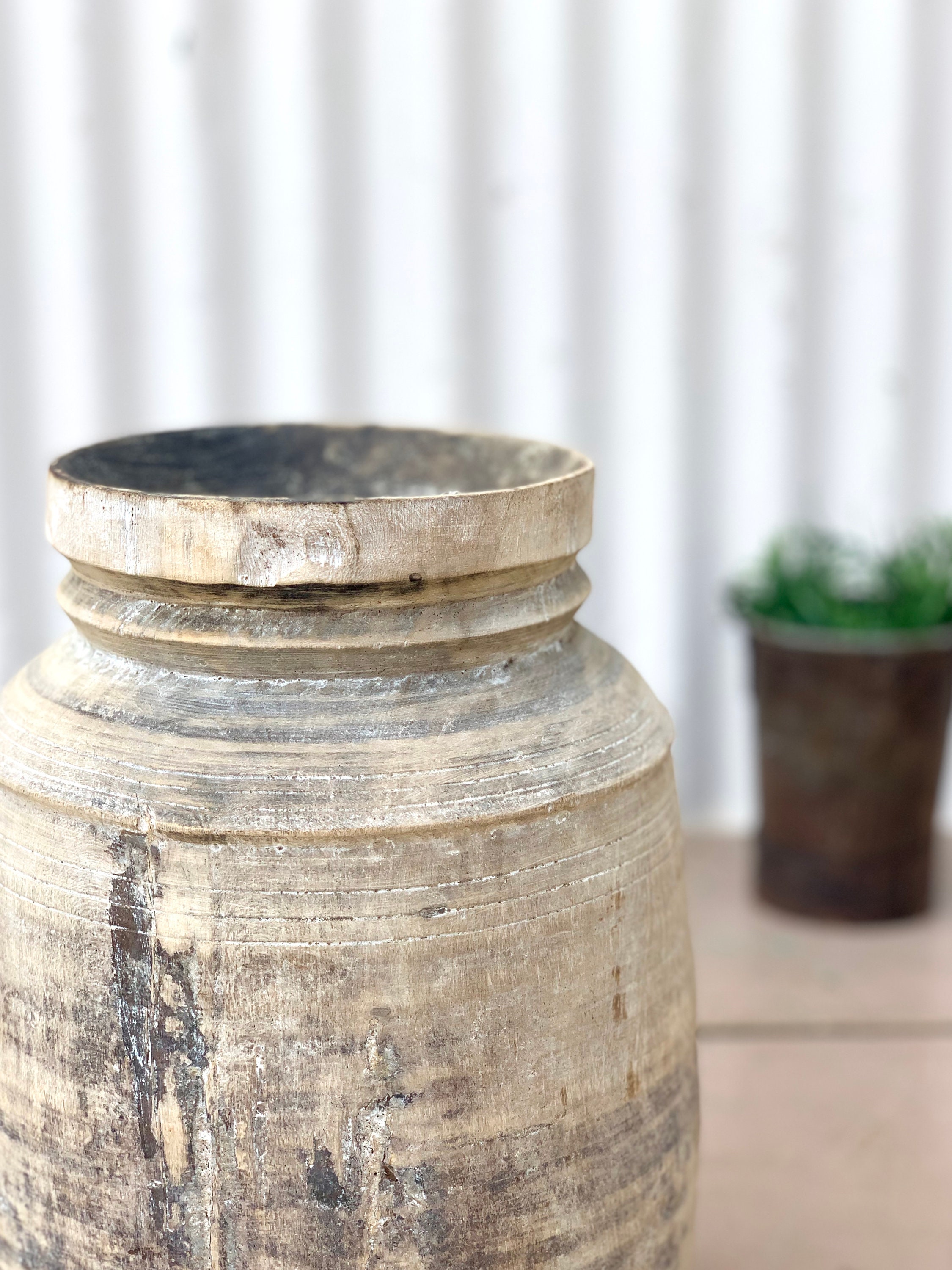 Wooden Milk Jug Vase (B)