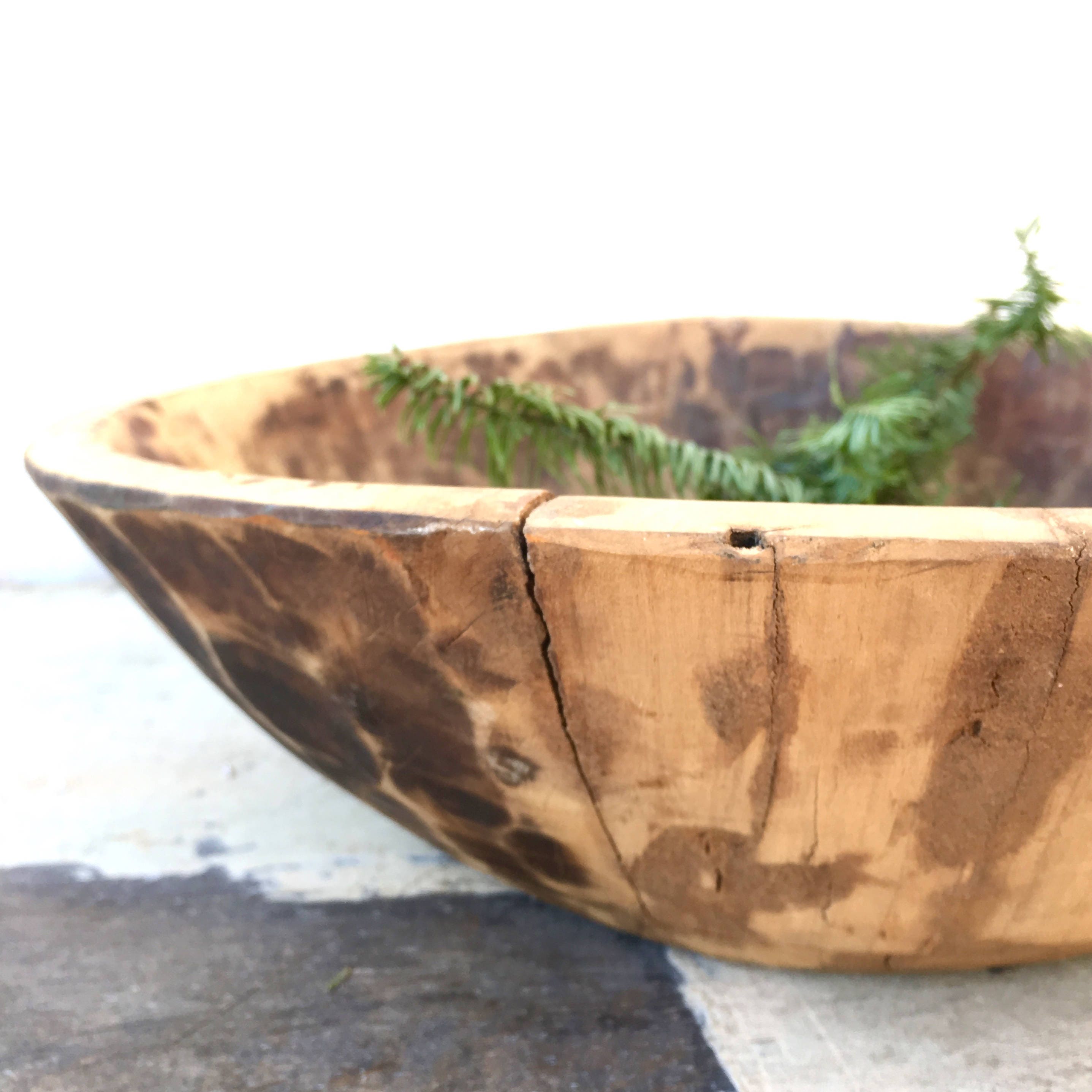 Hand Carved Rustic wooden Bowl