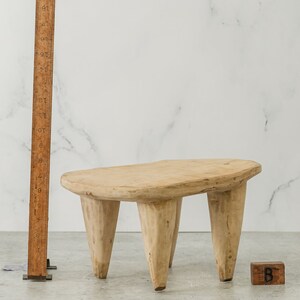 Light Wood African Senufo Stool Free Shipping image 4