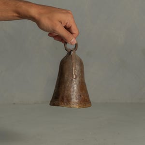 Vintage African Brass Cow Bell {M} (Free Shipping)