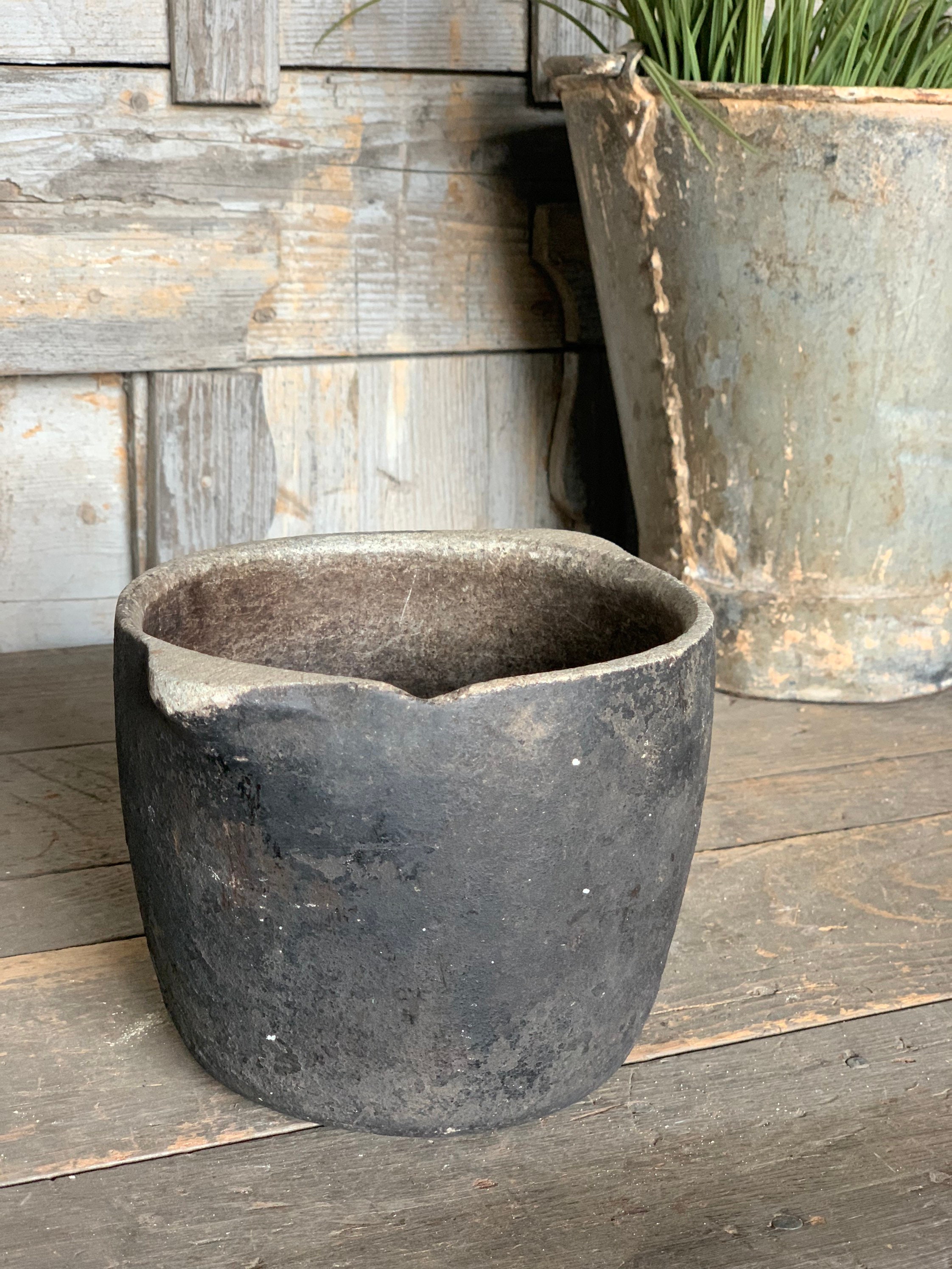 Rustic Soapstone Mortar Vessel {D} (Free Shipping)