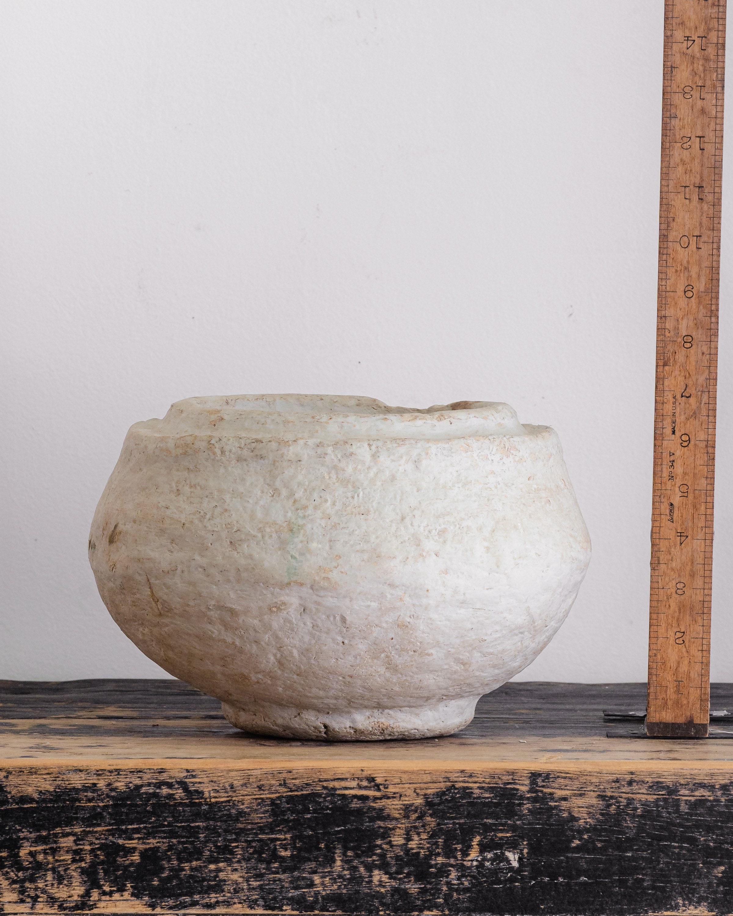 Vintage Round Paper Machè Vessel {A} (Free Shipping)