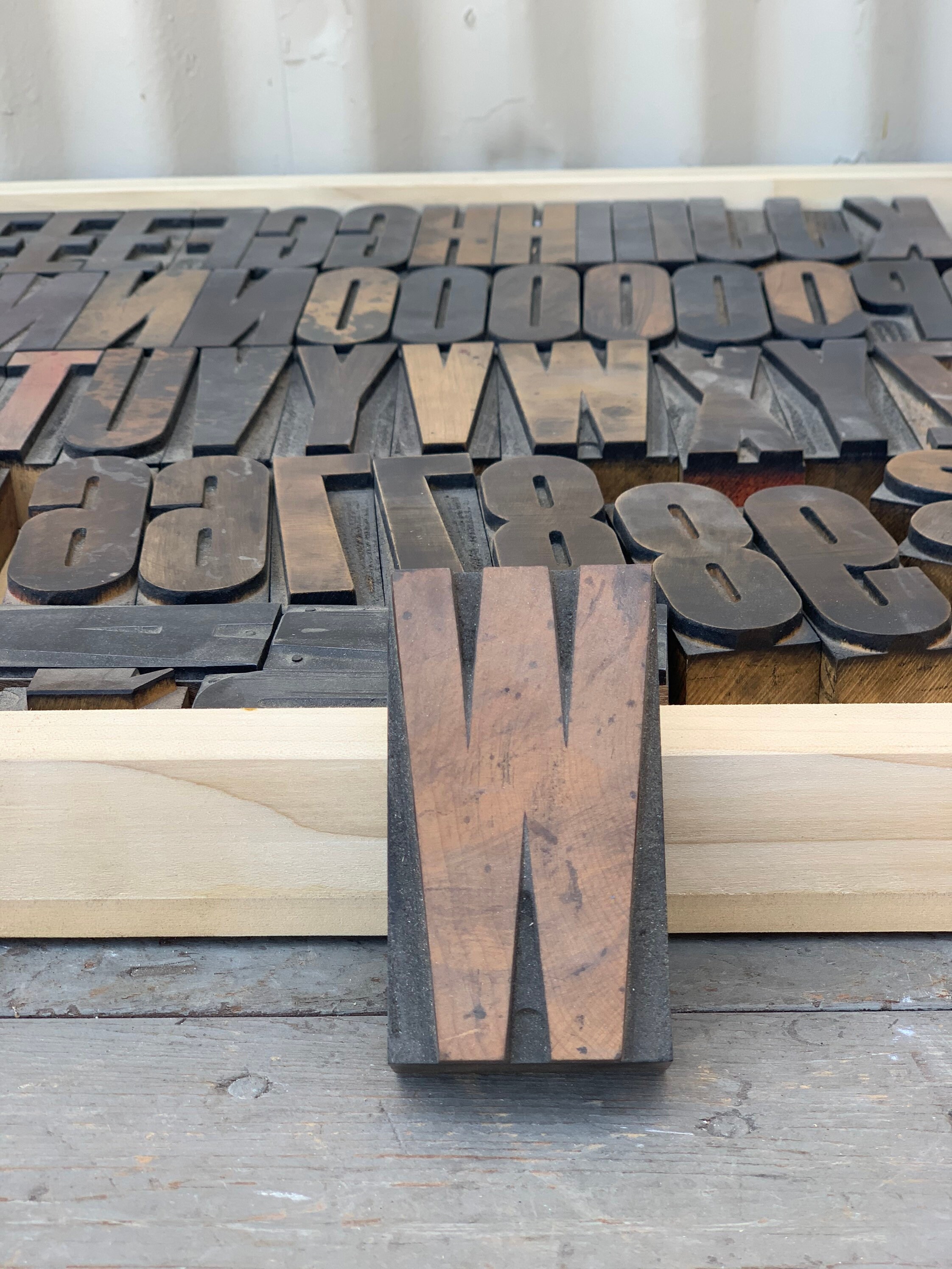 Antique Wooden Printing Press Blocks (Free Shipping)