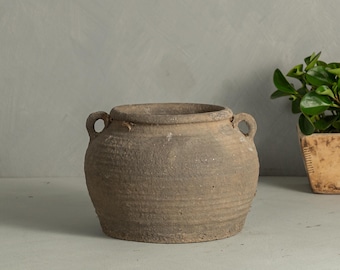Vintage Vase Rustic Textured Pottery