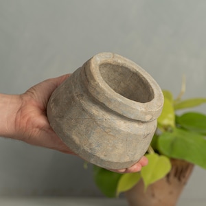 Vintage Solid Soap Stone Grey Ramekin Bowl Vessel (Free Shipping)