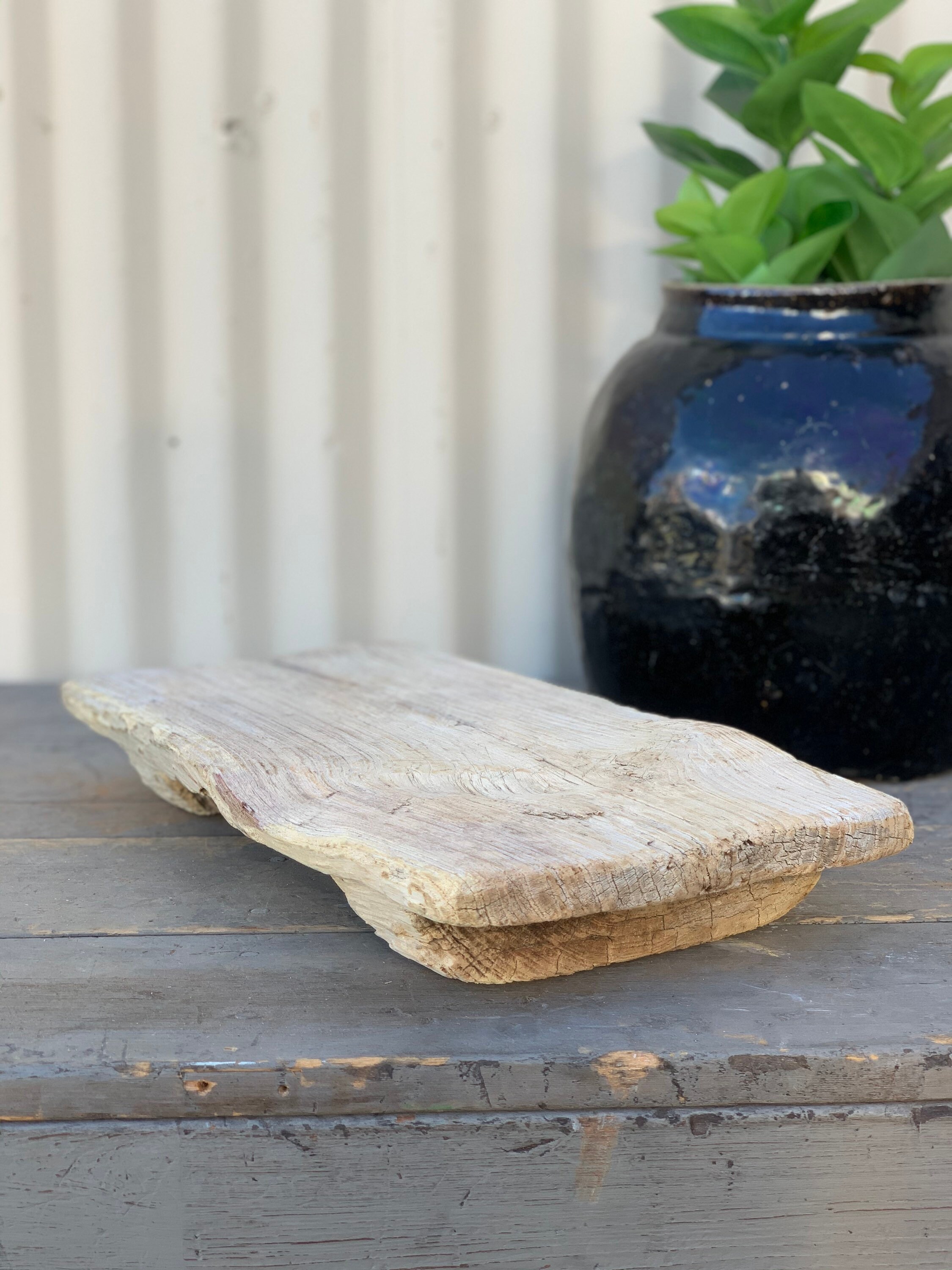 Rustic Sun bleached teak Riser {K} (Free Shipping)