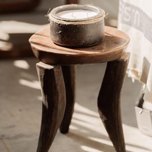 Senufo Stool Antique African Stool Hand Carved Senufo Curved Leg (Free Shipping)