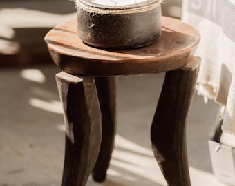 Senufo Stool Antique African Stool Hand Carved Senufo Curved Leg (Free Shipping)