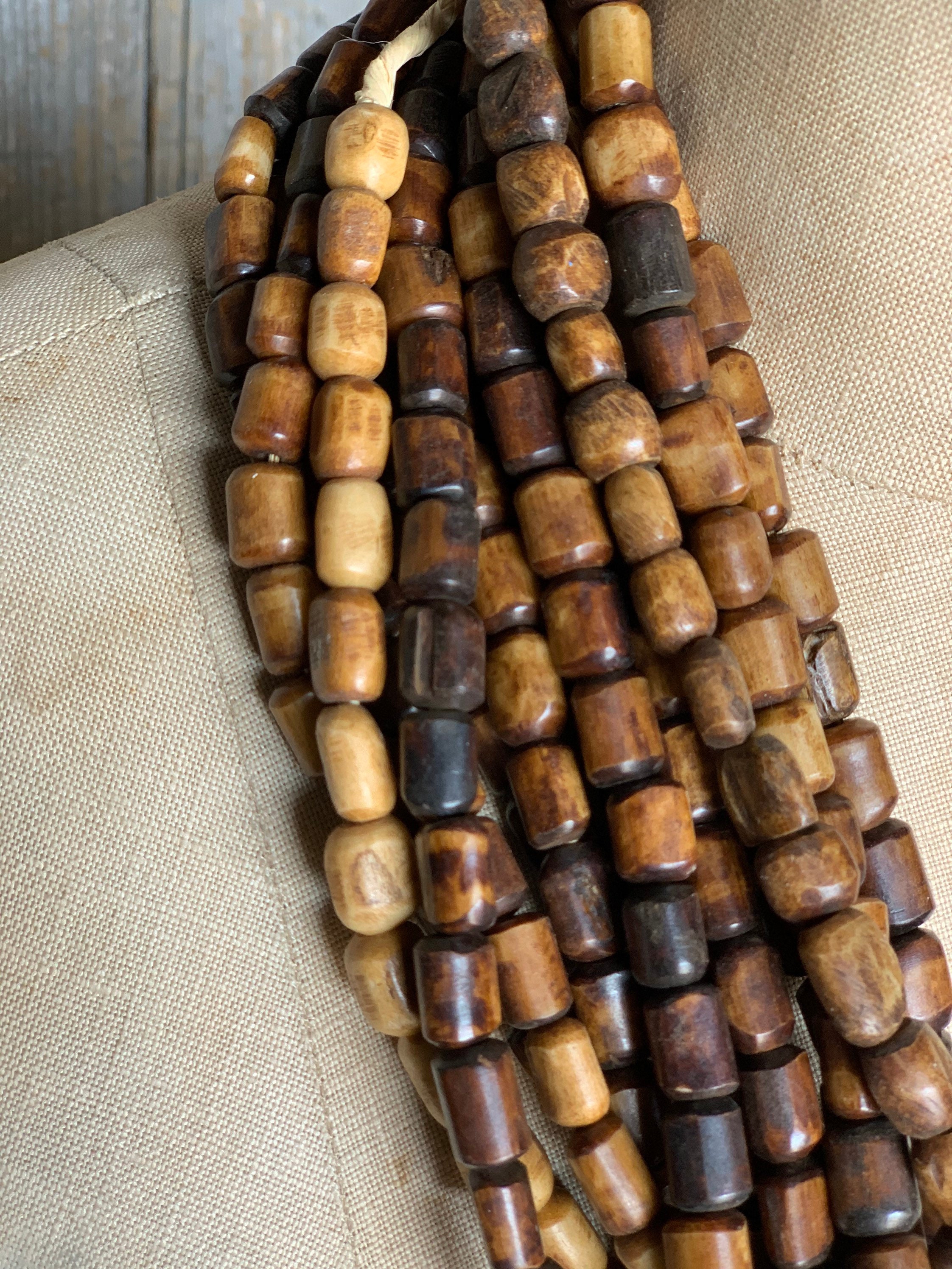 Pair of African Wooden Bead Strands Free Shipping | Etsy