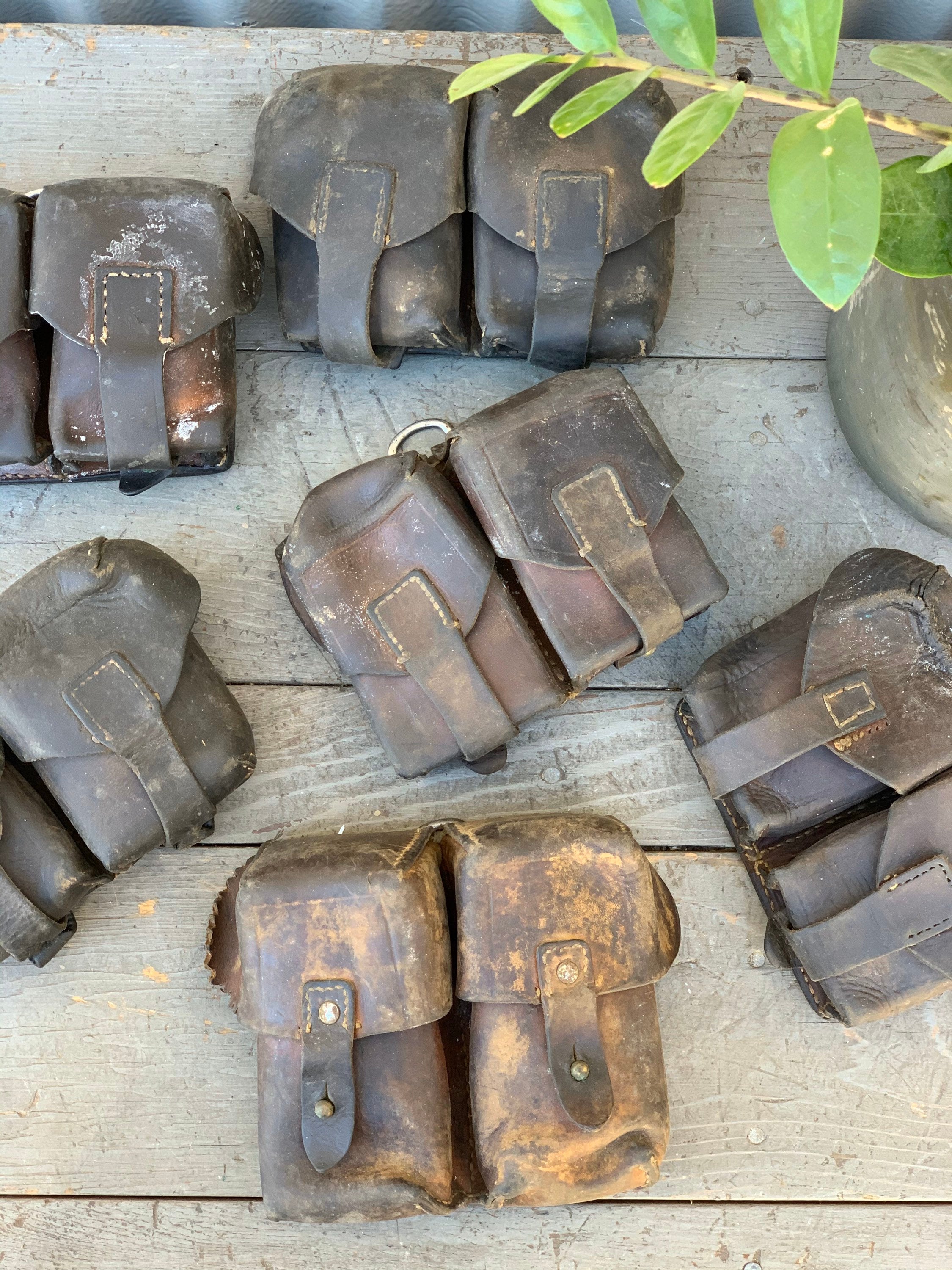 Vintage Leather Military Belt Pouch (Free Shipping)