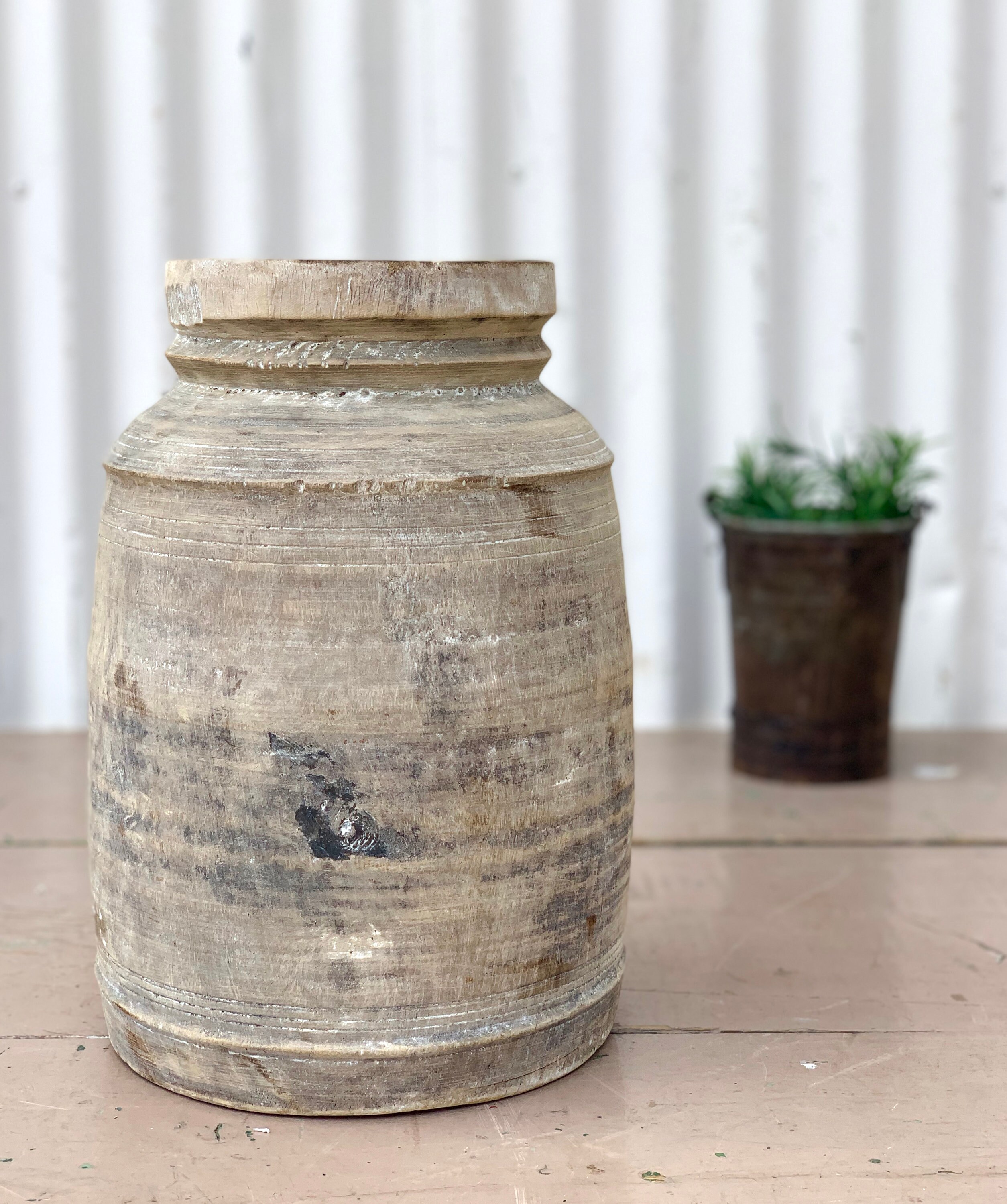 Wooden Milk Jug Vase (B)