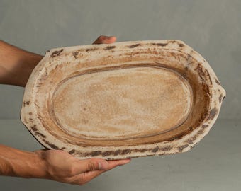 Large Vintage Carved Stone Catch All Bowl or Soap Tray {LB} (Free Shipping)