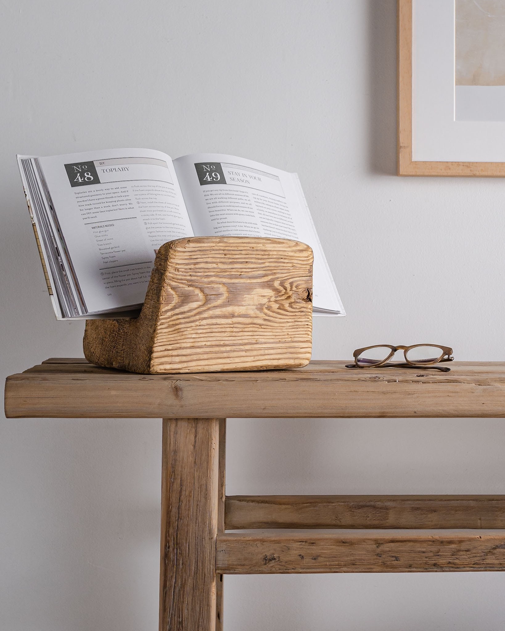 Vintage Wooden Stool Or Book holder (Free Shipping)