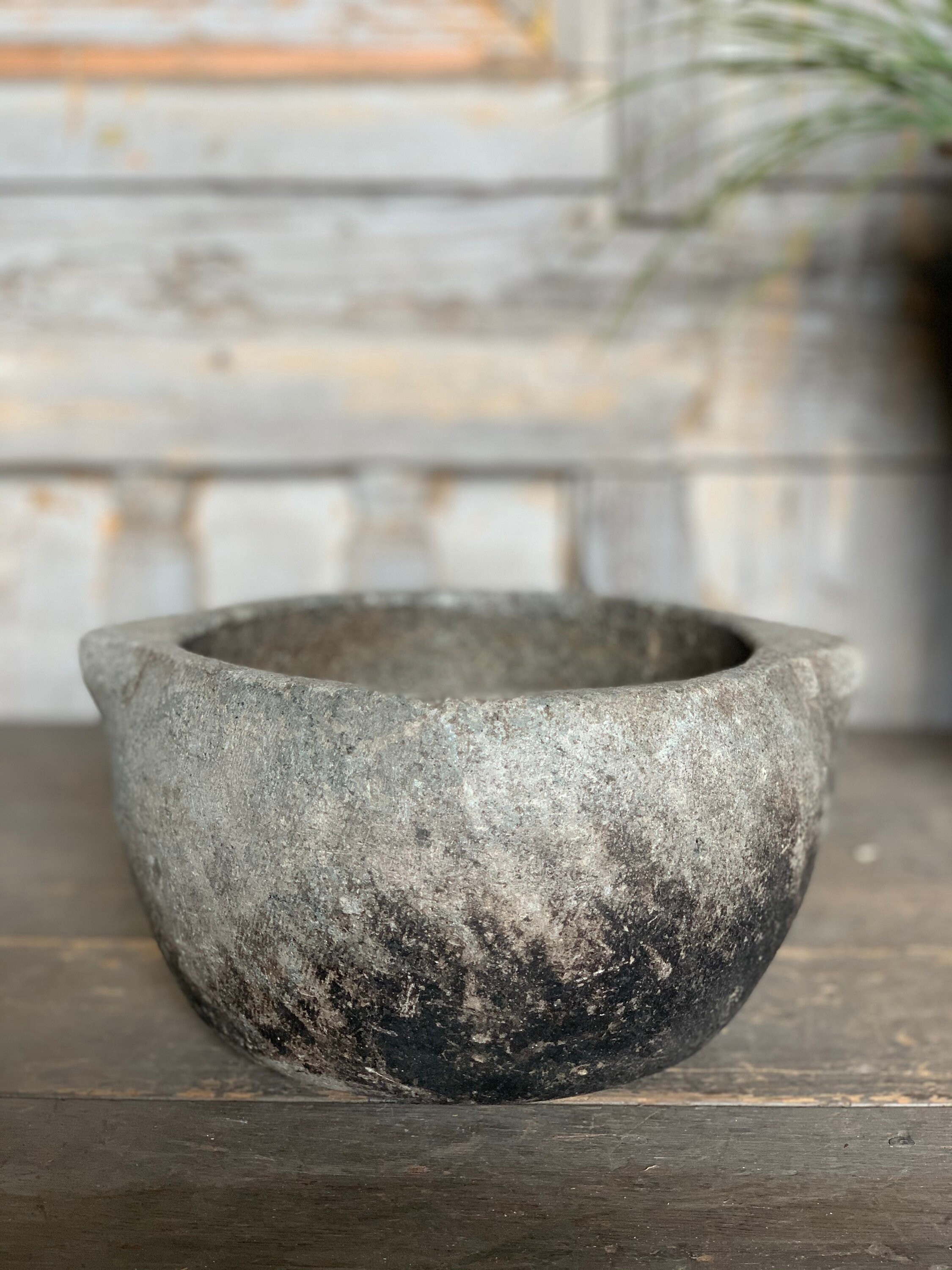 Rustic Soapstone Mortar Vessel {B} (Free Shipping)